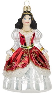 glasfigur prinsesse at hænge på juletræet